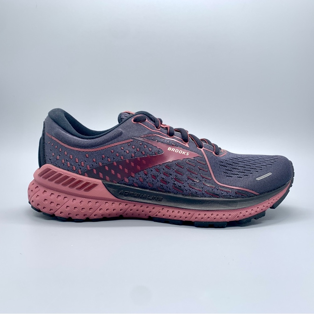 Brooks Adrenaline GTS 21 athletic shoe black grey purple 1203291B050 womens 7